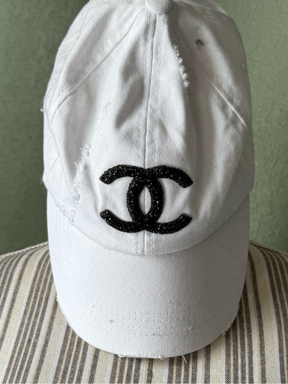 Rhinestone Cotton Hat - Picture 1 of 6